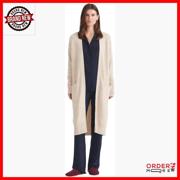 Luxury Cashmere Cardigan Midi Length Relaxed Fit Hand Wash Only